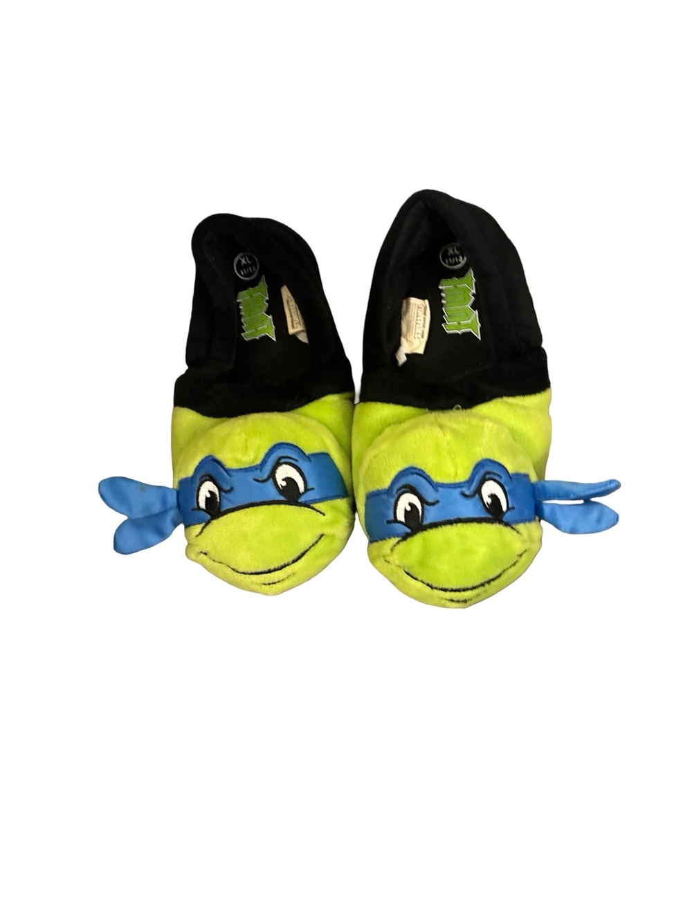 Teenage Mutant Ninja Turtles Blue Mask Plush Kids Slippers Size XL 11/12
